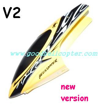 HuanQi-848-848B-848C helicopter parts head cover (V2 yellow color) - Click Image to Close